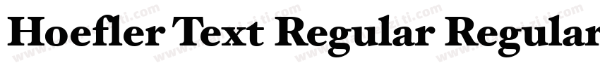 Hoefler Text Regular Regular字体转换